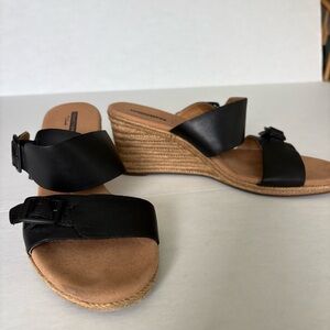 Clarks cushion soft Lafley Devin Espadrille size 9.5 black